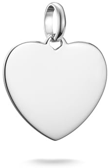 Thomas Sabo Charm Club Connect Coin & Heart Recycled 925 Silver Charm, one size, Sterling Silver, No Gemstone