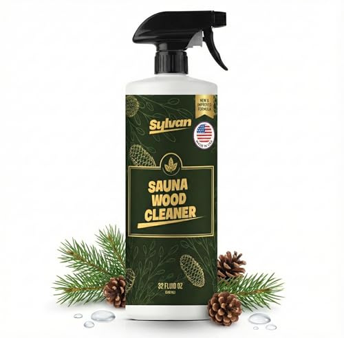 Sylvan Hills Sauna Wood Cleaner 32 oz | Made in the USA | Sauna Spray removes Stains, Sweat & Odors | Fast-Drying & Streak-Free Formula | Natural Wood Cleaner | Long Lasting
