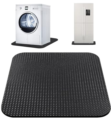Umllpet Tapis Antivibration 60 x 60 cm, support antidérapant électroménager | Double face antidérapante, anti-vibration et anti-bruit, étanche, protège le sol, pour lave-linge et électroménagers