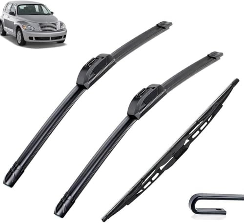 DuanRQ Front Scheibenwischer für Chrysler PT Cruiser 2000-2010, Set Frontscheibenwischer Wischerblätter Vorne Alle Jahreszeiten Ersatzwischblätter