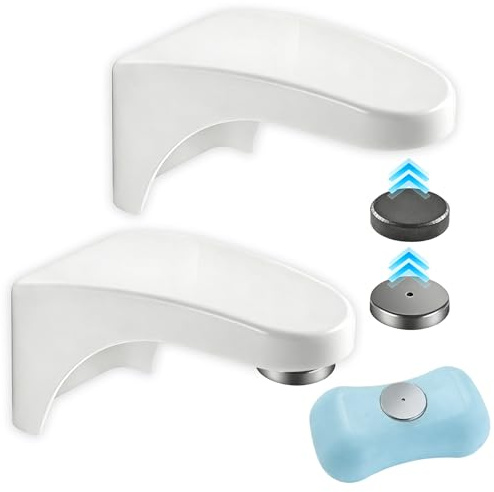 Tashce Jabonera Magnética, 2 Piezas Montaje Pared sin Taladrar Cocina Baño
