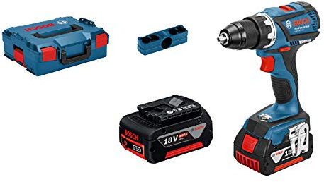 Bosch Professional GSB18-2-LI PLUS Destornillador de martillo 2 x 18V, 2 Ah