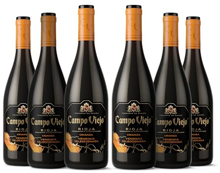 Campo Viejo Crianza Vendimia Seleccionada D.O.CA Rioja Vino Pack de 6 - 750ml