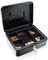 Geldkassette 25 cm groß abschließbar Münz Geld Zählbrett Kasse Safe Schwarz 250mm x 200mm x 80mm (B/T/H)