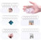 Swpeet Lot de 40 porte-clés avec cadre photo, faites votre propre trousseau de clés, pendentif central pour enfants à assembler et à attacher aux porte-clés et sacs, transparent, Small