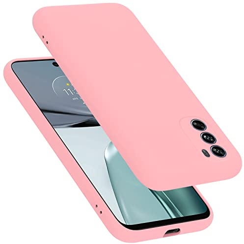 Cadorabo Hülle kompatibel mit Motorola Moto G62 5G Hülle Silikon Handyhülle für Moto G62 5G Case aus flüssigem Silikon- Kratzfeste und stoßfeste dünne TPU Schutzhülle - Liquid PINK