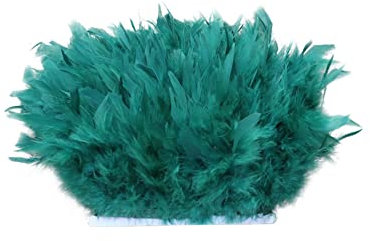Uposao Flecos de plumas de pavo de 2 m, accesorio de decoración de plumas de marabú para manualidades, disfraces, costura, vestidos de fiesta
