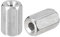 sourcing map M3 x 0.5 Abstand 10mm Länge Kupplung Muttern 5Stk 304 Edelstahl Metrisch Sechskant Stab Kupplung Muttern