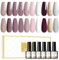 ROSALIND UV Nagellack, 10 Farben Gel Nagellack Lila Rosa Gold Silber Glitzer UV Lack Gellack Soak Off UV/LED Nail Polish Set Herbst/Winter, 8ml