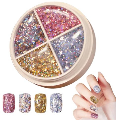 4 Colors Solid Nail Gel Palette | Nail Mud Gel Polish Kit Strong Acrylic Tips Painting Set, Solid Nail Gel Glue for Soft Gel Nail Tips for
