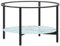 ULUYYUC Bedside Table Balkontisch Tisch Wohnzimmer Betttisch - Beistelltisch Schwarz und Weiße Marmor-Optik 70 cm Hartglas für Wohnbereich Schlafzimmer Balkon Garten