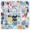 Nautisch Aufkleber 100 Stück Vinyl Cartoon Funny Kapitän Stickers für Laptop Wasserflaschen Skateboard Fahrrad Computer Gepäck Auto,Trendy Wasserdicht Segelboot Aufkleber für Jugendliche Kinder