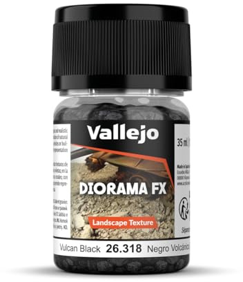 Vallejo AV Diorama FX, 35 ml, Vulkanschwarz, 2-5 mm, Landschaftstexturen