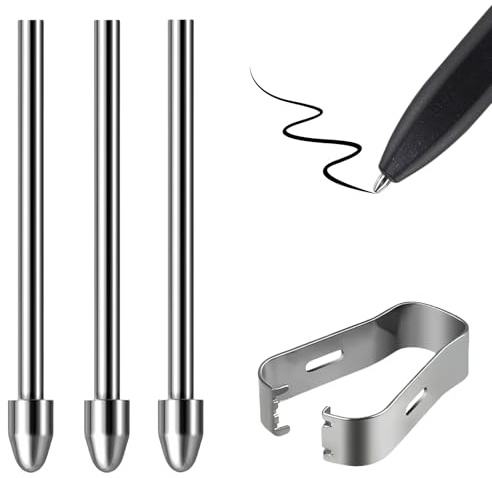 Lot de 3 pointes de rechange pour Kindle Scribe - Pointe de rechange en alliage de titane - Haute sensibilité et support d'inclinaison - Compatible avec Kindle Scribe/Hanvon N10/iReader/Stylet