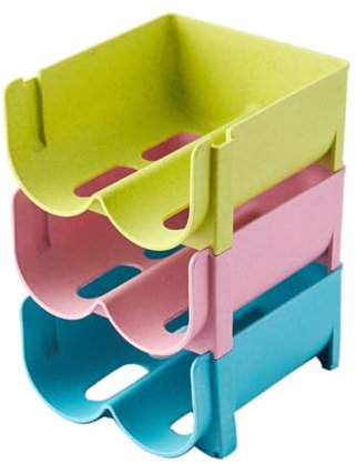 GRADENEVE 3stücke Kühlschrankboxen Stapelbar Getränke Lagern Box Getränke Aufbewahrung Box Lagerregal Kühlschrank Aufbewahrungsbox Stapelbares Gemüsefach Gemüsefach