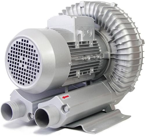 Soffiatore rigenerativo 120 W-1100 W 110 V/220 V 50 Hz pompa ad anello vortice monofase ad alta pressione per soffiaggio o aspirazione - vuoto industriale per aerazione delle acque reflue e acquari