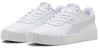 PUMA Damen Carina 3.0 Sneakers 41, White Silver Mist Gray