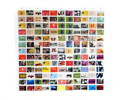 HAB & GUT -DV005- Duschvorhang/Bildervorhang mit 143 Taschen 175 x175cm Fotovorhang Taschenvorhang transparent