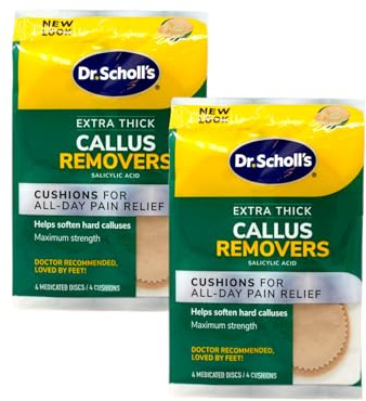Dr. Scholl's Extra Thick Callus Removers 4 Cushions ea.(Packs of 2)