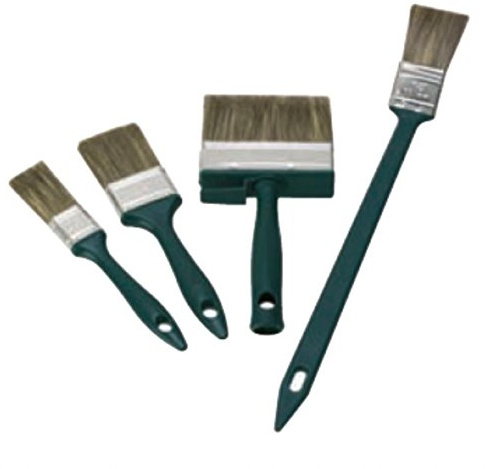 Lasur Pinsel Set 4-tlg Flachpinsel Flächenstreicher Heizkörperpinsel