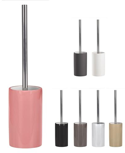 KW Pure Porcelain Toilet Brush and Holder (Glossy Pink)