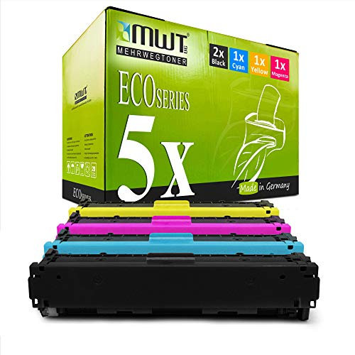 Mehrwegtoner für LBP 7100 cn, 7110 cw, MF 8230 cn, 8280 cw ersetzen Canon 2X CRG 731 BK, 1x CRG 731 C, 1x CRG 731 Y, 1x CRG 731 M Patronen im Bundle - deutsche Qualität von MWT - kein Original