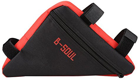 VGEBY Fahrradtasche Dreieckstasche, Fahrrad Rahmentasche Fahrrad Werkzeugtasche für Fahrrad MTB Mountainbike Rennrad Fahrradtasche Rahmentasche (Farbe : Black+Red)