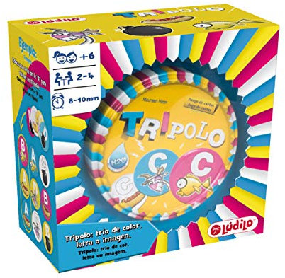 Ludilo - Tripolo | Juegos De Mesa Niños 6 Años O Más | Juegos Educativos 6 Años O Más | Juego De Cartas De 2 4 Jugadores | Juego De Mesa para Niños De Lógica Y Velocidad