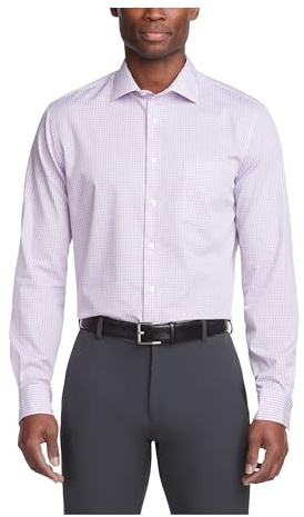 Van Heusen Men's Regular Fit Flex Collar Check Dress Shirt