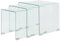 vidaXL Ensemble de Tables gigognes Salon 3 Pièces Verre trempé Transparent