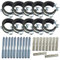 MegaHaustechnik 10er Set Qualitäts Rohrschelle 26-30mm (3/4 Zoll) + 10x Dübel + 10x Stockschraube