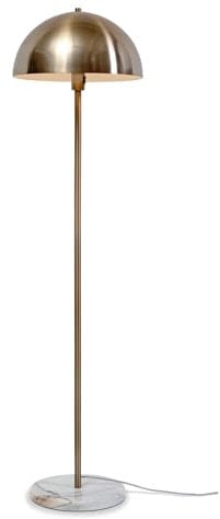 it's about RoMi Stehleuchte Toulouse - Gold/Marmor - Ø40cm - Rund - Metall - Stehlampe Wohnzimmer & Schlafzimmer - Stehlampe modern