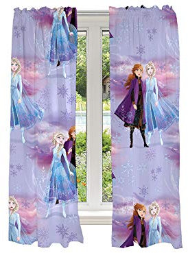 Franco Fenstervorhänge-Set für Kinderzimmer, 208,3 x 160 cm, Disney Frozen 2 (Drucke können variieren)