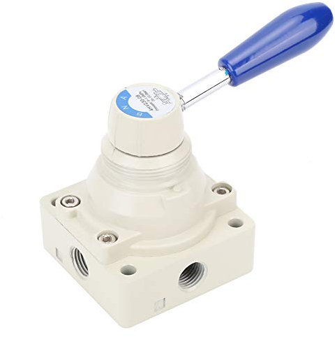 Manueller 4-Wege-3-Positionen-Steuerhebel, 4HV230-08 Pneumatisches Umkehrventil aus Aluminiumlegierung, 1/4-Zoll-Pt-Pneumatikventil, direkt wirkend 0~1,0 MPa,Handventil