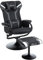 Vinsetto Reclining Chair and Stool Set, Recliner Chair with Headrest, Gaming Chair with Lumbar Support, Pedestal Base for Home Office, Grey