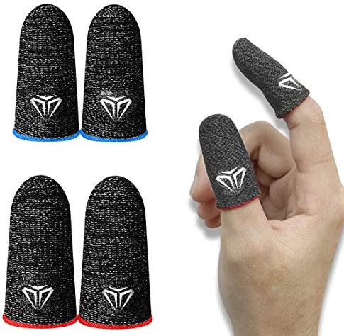 LONSVTTU 4 Pack Mobile Game Finger Sleeve Traspirante con Traspirante CopriditoTouch Screen Thumb Sleeve da Gioco Professionale con Antiscivolo e Resistente al Sudore Alta Sensibilità per Giochi