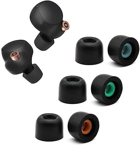 Memory Foam Eartips Ear Buds for Sony WF-1000XM4 Ear Tips Replacement Sony ar Piece Foam Tips for WF-1000XM4 WF-1000XM5 S/M/L(3 Pairs).