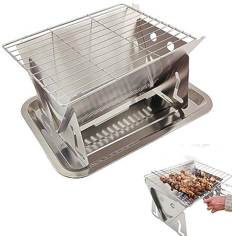 WithFlying Estufa de leña Solo Camping Cocina Exterior Barbacoa a Prueba de Viento Mochila Herd Camping Cocina para Picnic Senderismo