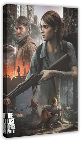 AhCor The Last of Us Teil II Poster (1) Leinwandposter Schlafzimmer Dekor Sport Landschaft Büro Zimmer Dekor Geschenk Rahmenstil 60 x 90 cm