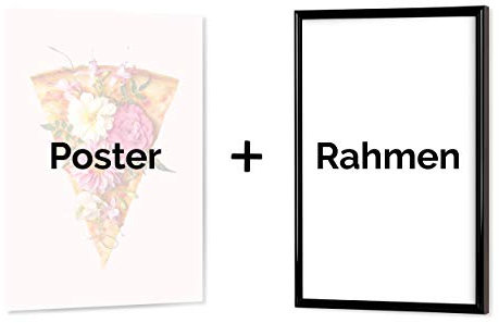 artboxONE Poster mit schwarzem Rahmen 60x40 cm Reise US Illustrated Map - Bild illustrierte Landkarte usa