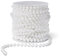 Anstore Perlenband Perlenkette Perlengirlande Perlenschnur Weihnachten Advent Hochzeit Deko Schleifenband Hochzeit Tischdeko,Weiß,15 Meter Borten mit Beads