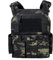 Drlmeio Taktischer Plattenträger 1000D Nylon mit 556 Magazintasche, Taktische Weste, Schnellverschluss-System Airsoft Weste, Verstellbarer MOLLE Platten Träger, Atmungsaktive Paintball Weste (MCBK)