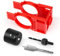 Paociuro Door Lock Installation Kit,Door Hole Drilling Kit for Deadbolts and Locksets with Guide Template, Door Lock Hole Saw Easy Install Easy to Use