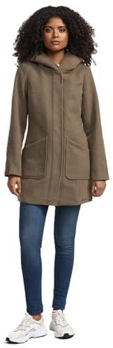 MARIKOO Damen Mantel Trenchcoat Wintermantel Übergangs Jacke Parka Lang B819