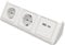 MC Power Steckdosenblock Unterbausteckdose mit USB-C USB-A | Cup | USB Ecksteckdose, 2X Steckdose, 1x Aufbau, weiß, poliert