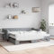 ShGaxin Tagesbett Ausziehbar mit Matratze Hellgrau 90x200 cm Stoff, Schlafsofa, Daybed, Bettsofa, Sofa Bed, Sofabett, Schlafcouch, Jugendbett, Bettgestell, Bettcouch 3197444