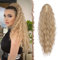 FESHFEN Coda Capelli Extension con Pinza Lunga Ondulati Ricci Posticci Sintetici Finta Lunghe Ponytail Coda Cavallo Extensions per Donna, 65 cm Biondo & Biondo Venere Misto