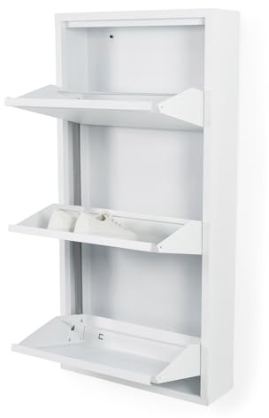 Spinder Design Billy 3 Schuhschrank, Stahl (Weiß)