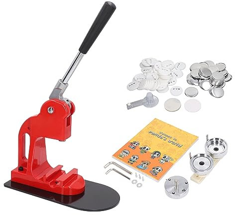 LOCADENCE Button Maker Machine, Detachable DIY Pin Badge Button Maker Press Machine, Badge Punch Press with 100PCS Button Parts for Political Campaigns or Sporting Events (58mm)