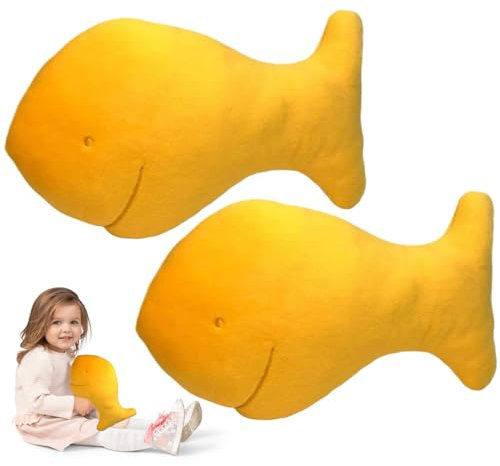 Gcroet Goldfisch Kissen 2 PCs niedlich Goldfisch Plüsch 13 '' Fischkissen weiche Goldfische gefülltes Tier für Kinder Sofa Bett Geburtstagsgeschenke Thema Party Dekor.